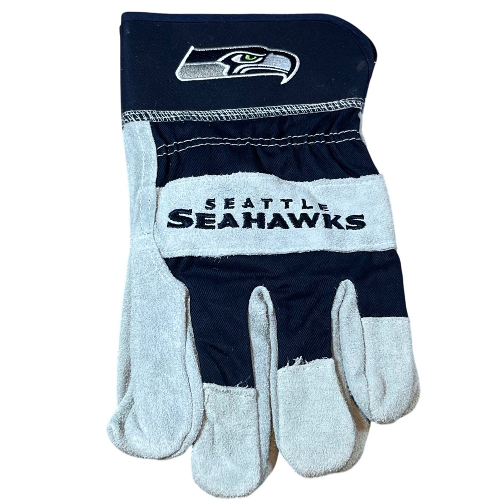 NFL Seattle Seahawks The Closer Work Gloves Suede Leather Fleece Lined
